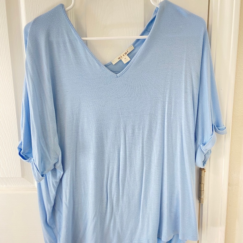 Light Blue V-Neck Shirt